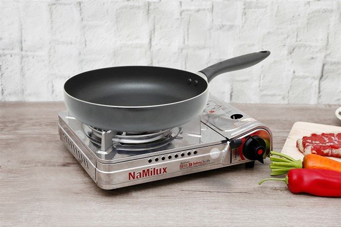 Chảo nhôm chống dính đáy từ 24 cm Sunhouse SHM24 Màu Đen