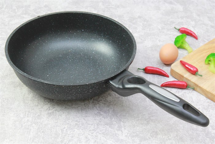 Chảo nhôm sâu chống dính vân đá 26 cm Sunhouse Calistar SBDS-26 Màu Đen