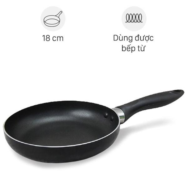 Chảo nhôm chống dính đáy từ 18 cm Sunhouse SHM18