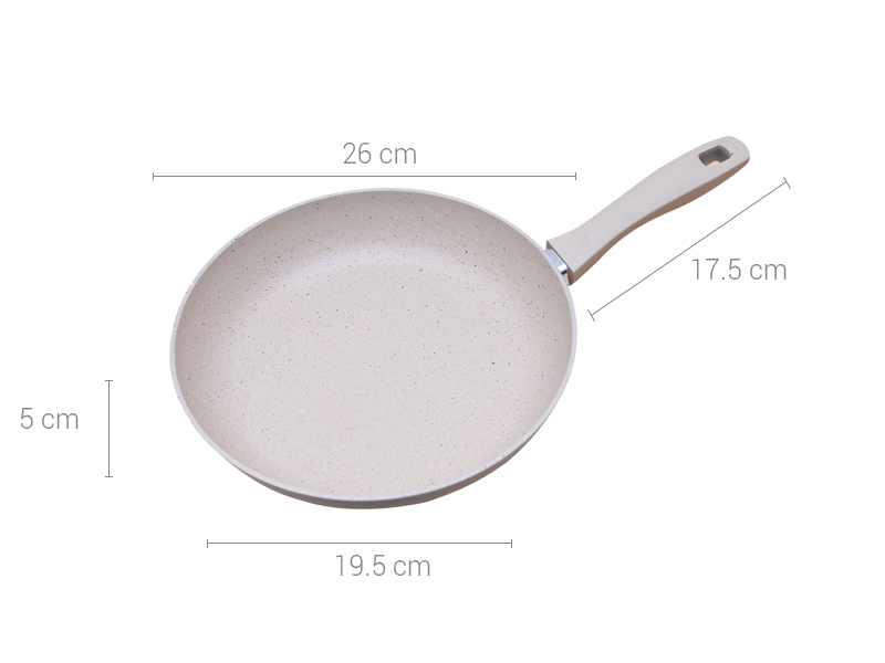 Chảo nhôm chống dính đáy từ 26 cm Happycook Charm CHP-26