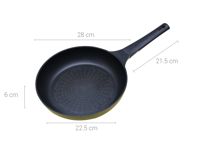Thông số kỹ thuật Chảo nhôm chống dính 28 cm Sunhouse CSBK28N