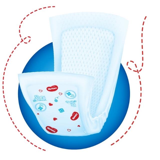 Tã lót Huggies Dry size NB1 100 miếng (Dưới 5 kg) - Thiết kế Tã lót Huggies Dry size NB1 100 miếng (Dưới 5 kg) - Thiết kế