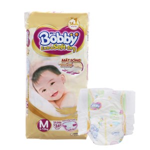 Tã Dán Bobby Extra Soft Dry M34 (6 - 10Kg) Bhx