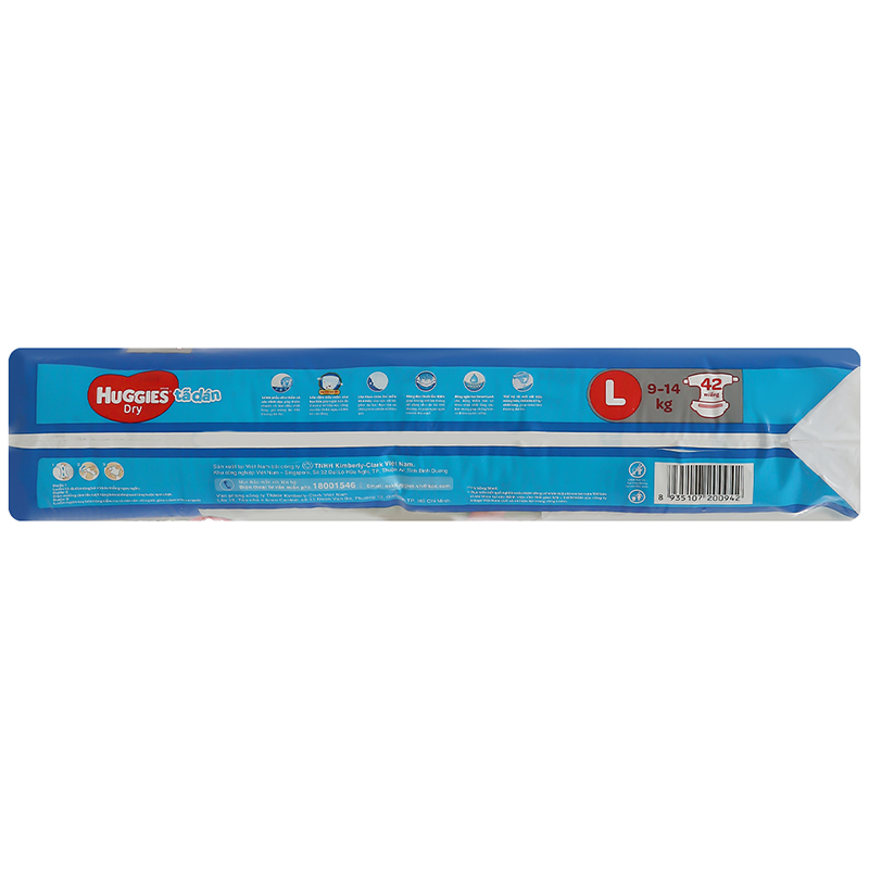 Tã dán Huggies Dry size L 42 miếng (9 - 14 kg) 3