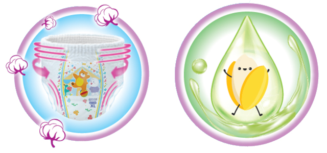 Tã quần Bobby size M 76 miếng (6 - 11 kg) - Bề mặt Tã quần Bobby size M 76 miếng (6 - 11 kg) - Bề mặt
