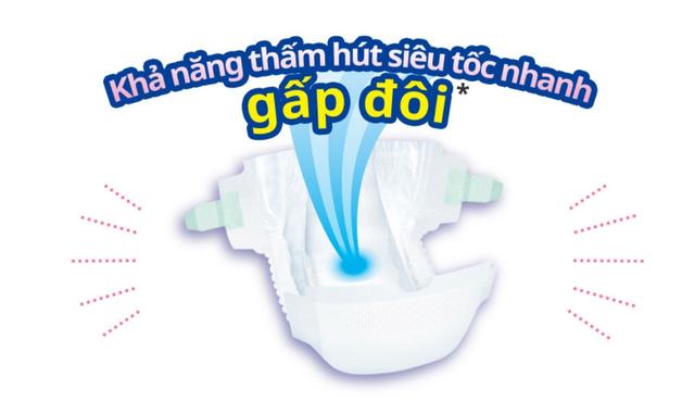 Tã dán Moony size M 64 miếng (6 - 11 kg) - Thấm hút