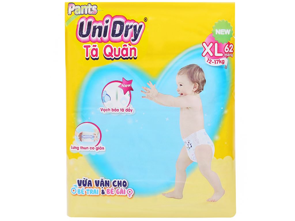 Tã quần Unidry size XL 62 miếng (cho bé 12 - 17kg) 1