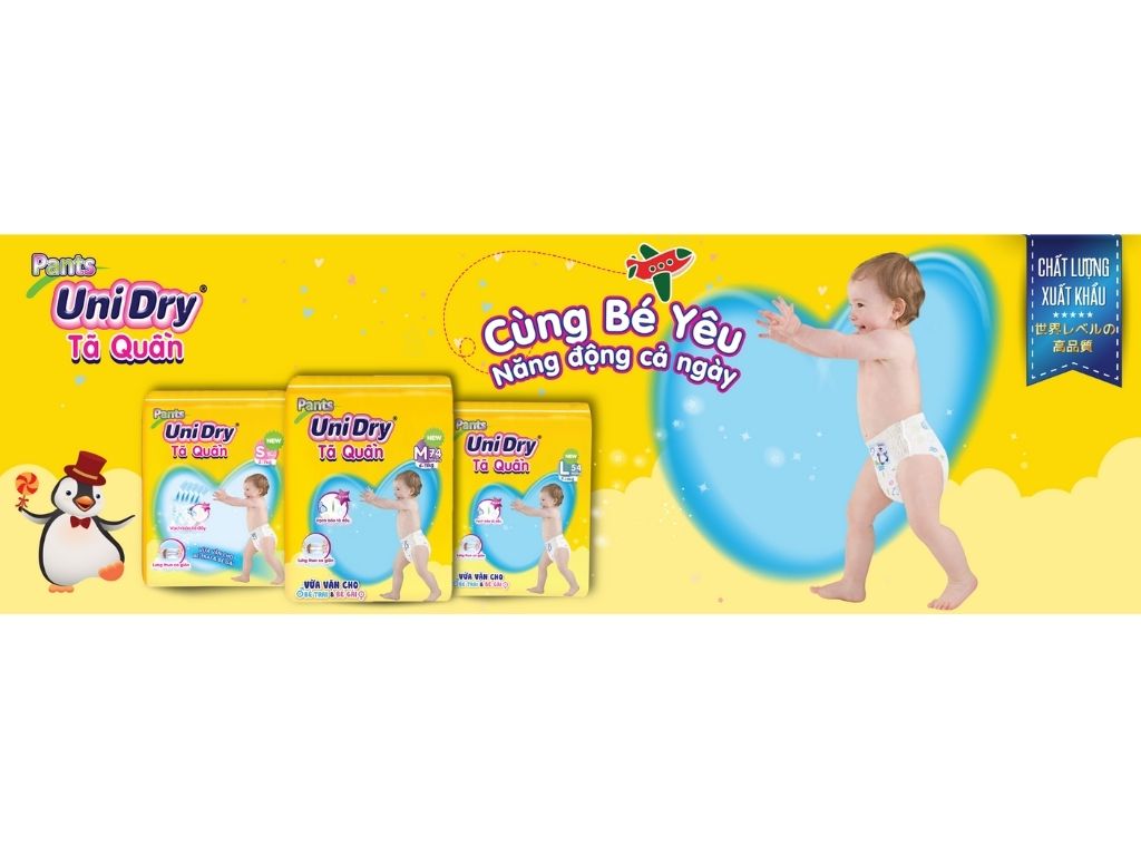 Tã quần Unidry size XXL 56 miếng (cho bé 15 - 25kg) 1