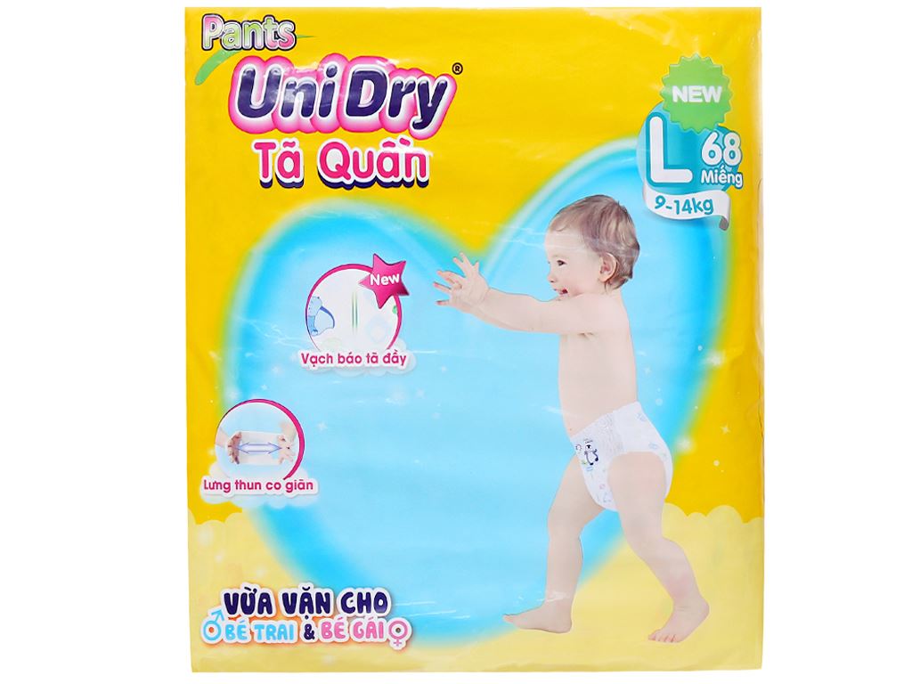 Tã quần Unidry size L 68 miếng (cho bé 9 - 14kg) 2