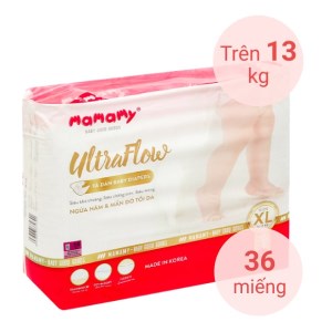 Gói tã dán Mamamy Ultraflow size XL 36 miếng (cho bé 12 - 17kg)