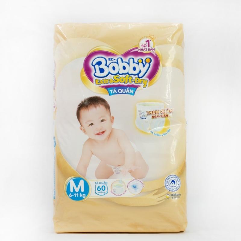 Tã quần Bobby Extra Soft-Dry size M 60 miếng (6 - 11 kg)-1