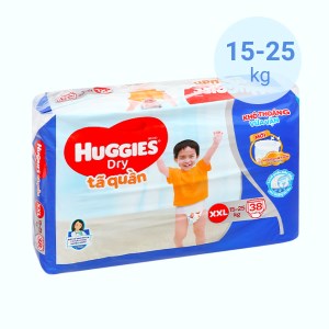 Tã quần Huggies Dry size XXL 38 miếng (cho bé 15 - 25kg)