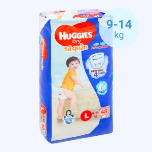 Tã quần Huggies Dry size L 48 miếng (cho bé 9 - 14kg)
