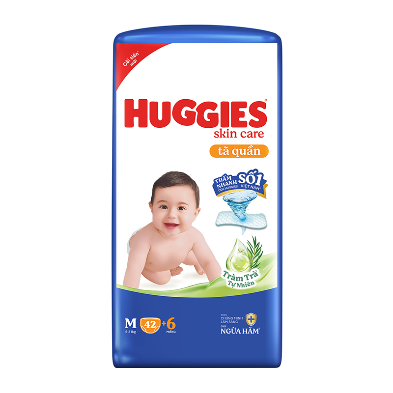 Tã quần Huggies Skincare size M 42 + 6 miếng (6 - 11 kg) - Giao bao bì ngẫu nhiên-2