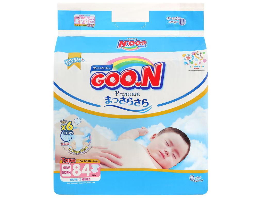 Gói tã dán Goo.n Premium Newborn 84 miếng (cho bé dưới 5kg) 1