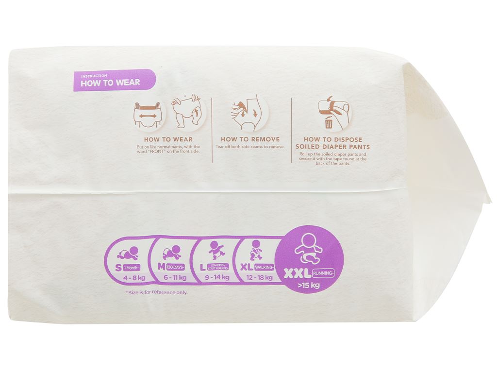 Tã quần Huggies Platinum natural made size XXL 26 miếng (cho bé trên 15kg) 4