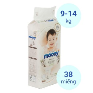 Tã dán Moony Natural size L 38 miếng (cho bé 9 - 14kg)