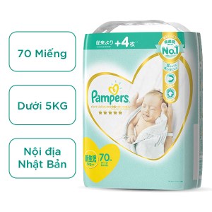 Tã dán Pampers nội địa Nhật Bản cao cấp thượng hạng Newborn 70 miếng dưới 5kg