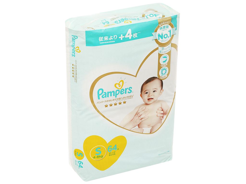 Tã dán Pampers nội địa Nhật Bản cao cấp thượng hạng size S 64 miếng 4-8 kg 3