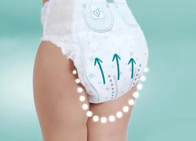 Tã quần Pampers Super Jumbo size XXL 56 miếng (15 - 25 kg) - Thiết kế