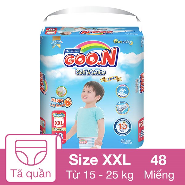 Tã quần GOO.N Soft & Gentle size XXL 48 miếng (15 – 25 kg)