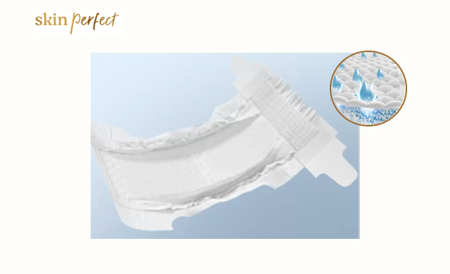 Tã dán Huggies Skin Perfect size S 54 + 6 miếng (4 - 8 kg) - Thấm hút