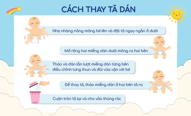 Tã dán Huggies Skin Perfect size S 80 + 2 miếng (4 - 8 kg) - Hướng dẫn sử dụng