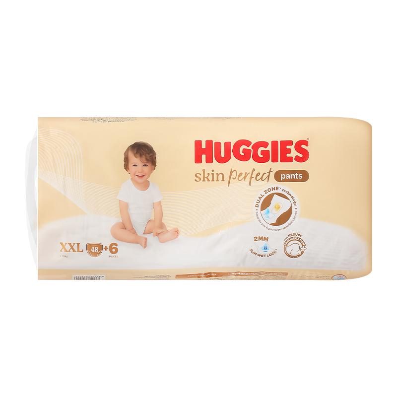 Tã quần Huggies Skin Perfect size XXL 48 + 6 miếng (Trên 15 kg)