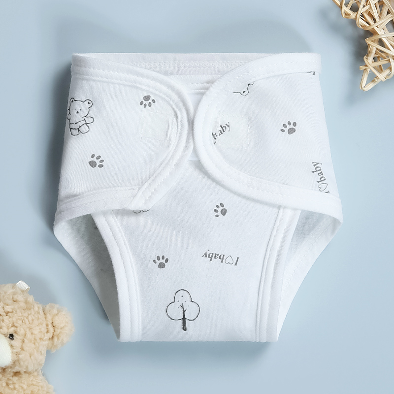 Set tã vải sơ sinh IQ Baby họa tiết gấu xám size S1