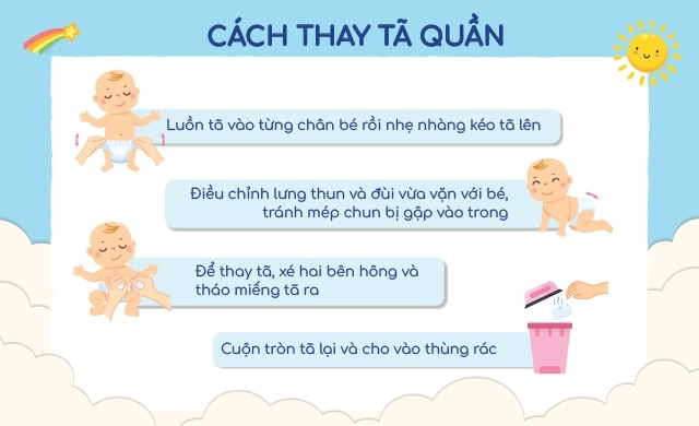 Cách thay tã quần