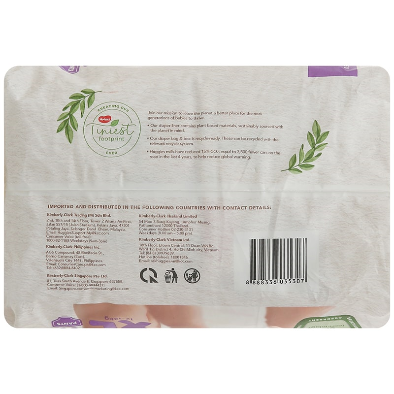 Combo 3 tã quần Huggies Platinum nature made siêu cao cấp size XL 38 miếng/bịch (12 - 18 kg) 4