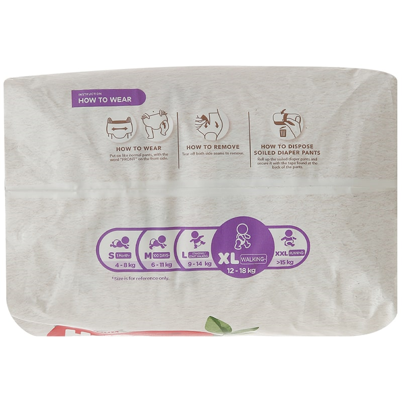 Combo 3 tã quần Huggies Platinum nature made siêu cao cấp size XL 38 miếng/bịch (12 - 18 kg) 5