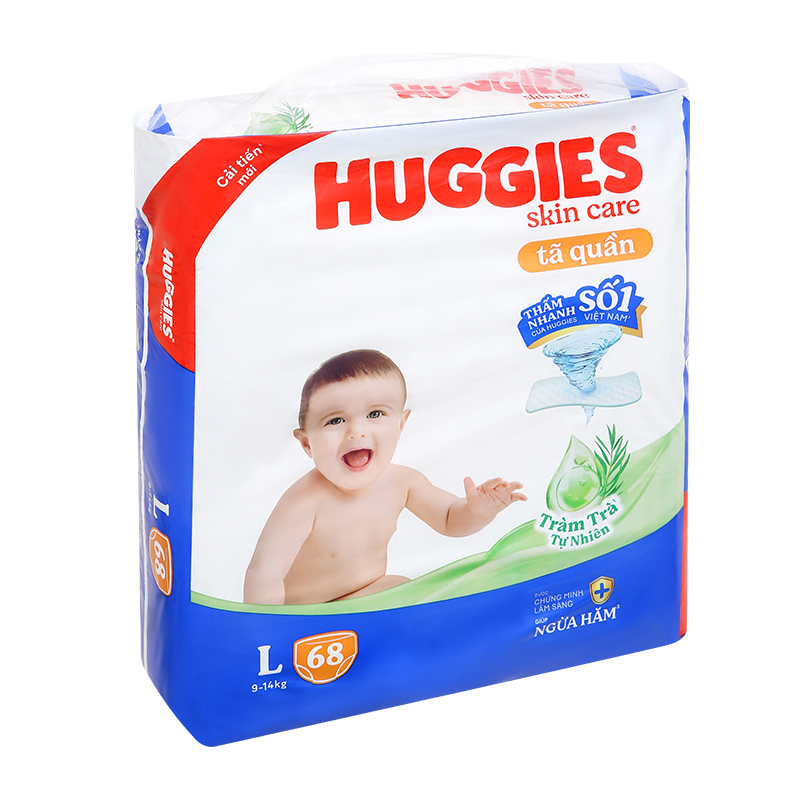 Combo 2 tã quần Huggies Skincare size L 68 miếng/bịch (9 - 14 kg) - Giao bao bì ngẫu nhiên 20
