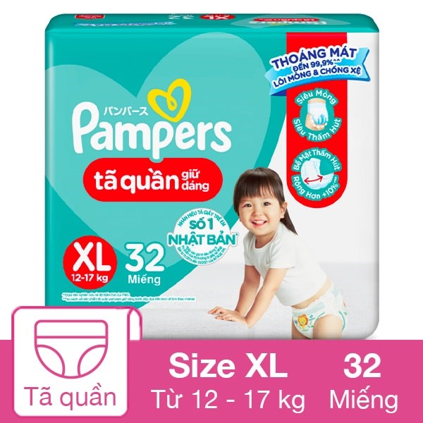 Pampers Pants XL Diapers (Pack of 16)