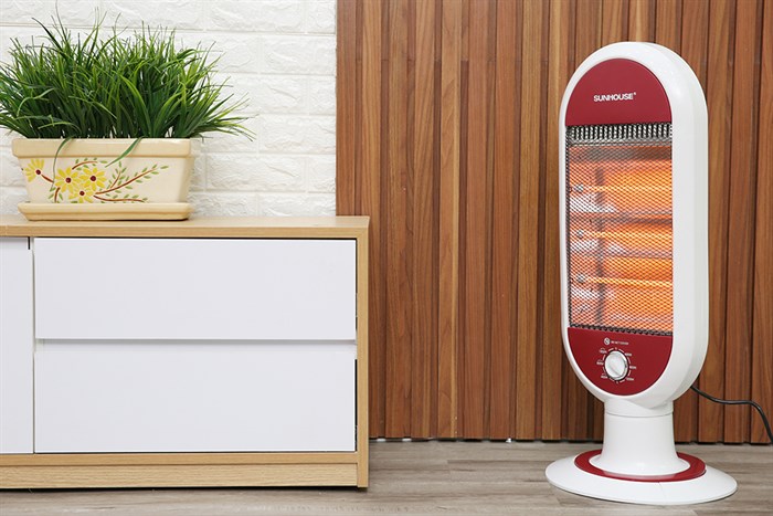 Quạt sưởi hồng ngoại Sunhouse SHD7022 Màu Đỏ