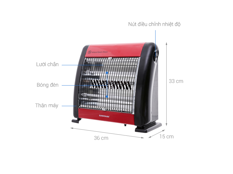 Máy sưởi hồng ngoại Sunhouse SHD7013
