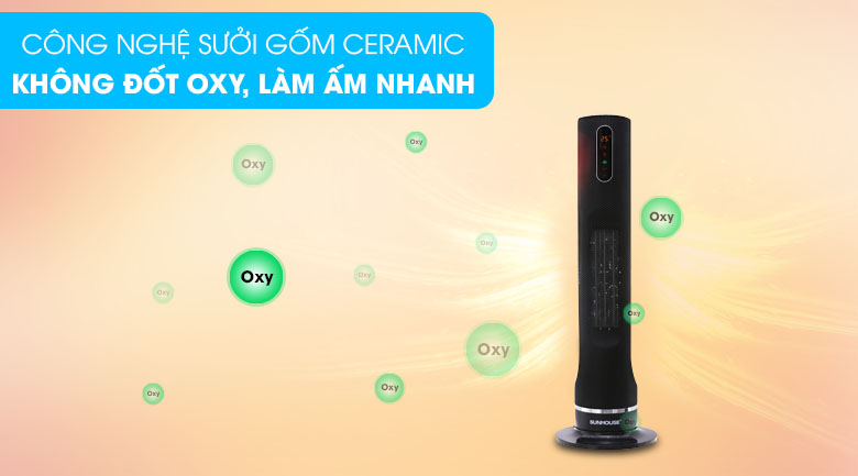 Quạt sưởi gốm Sunhouse SHD7073-KG 2500 W