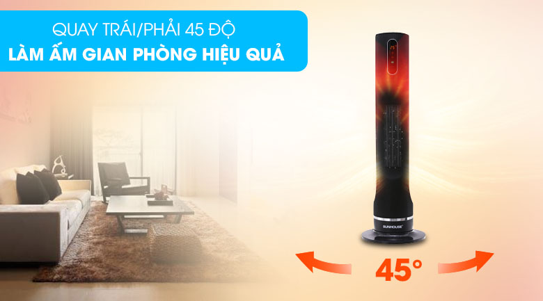 Quạt sưởi gốm Sunhouse SHD7073-KG 2500 W