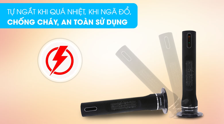 Quạt sưởi gốm Sunhouse SHD7073-KG 2500 W