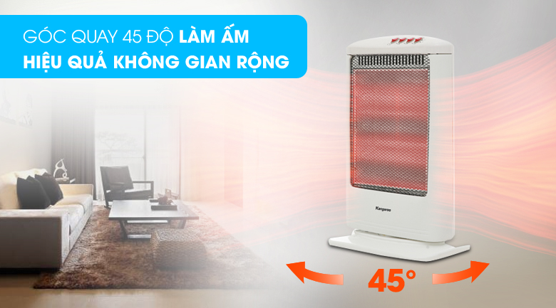 Quạt sưởi halogen Kangaroo KG1012C-KG 1200 W
