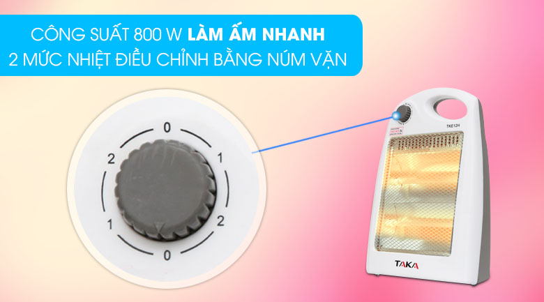 Quạt sưởi halogen Taka TKE12H 800 W
