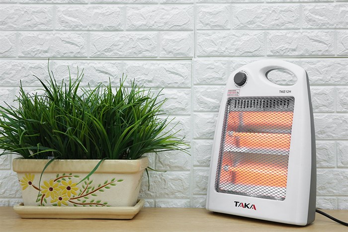 Quạt sưởi halogen Taka TKE12H 800 W Màu Trắng