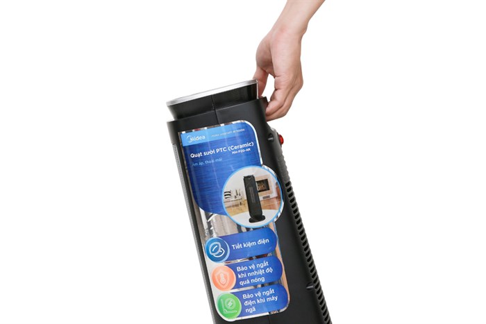 Quạt sưởi nhiệt Midea MH-P20-AR Màu Đen