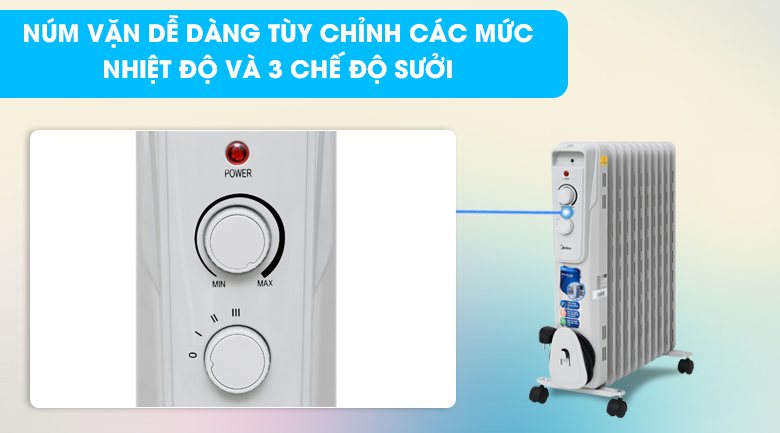 Quạt sưởi dầu Midea MH-O23-11A