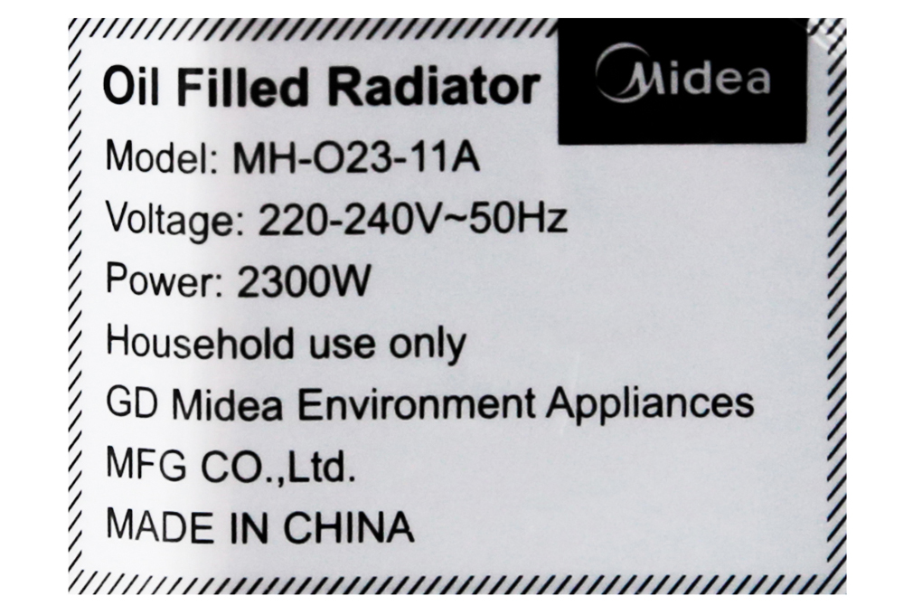 Quạt sưởi dầu Midea MH-O23-11A Màu Xám