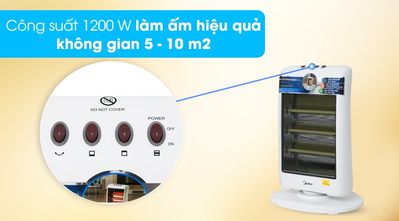 Quạt sưởi nhiệt Midea MH-F12-A