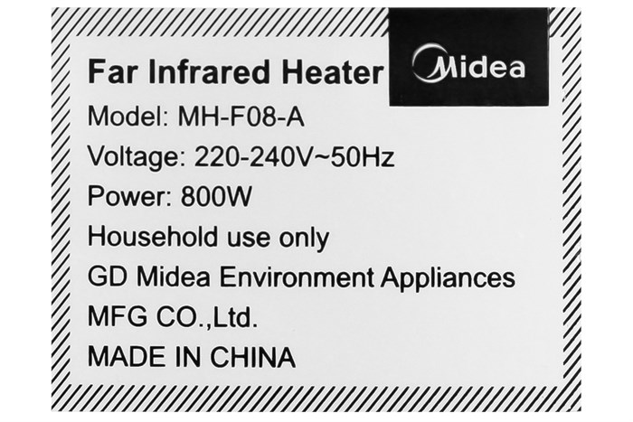 Quạt sưởi nhiệt Midea MH-F08-A Màu Trắng