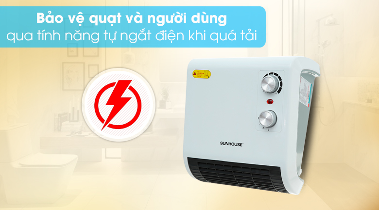 Quạt sưởi phòng tắm Sunhouse SHD3816W