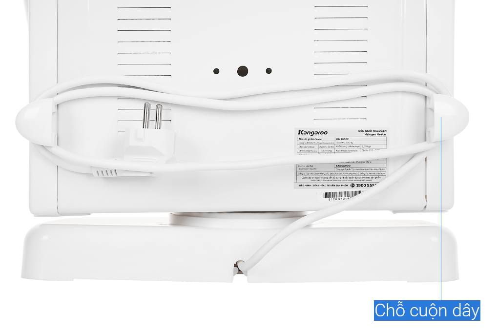 Quạt sưởi halogen Kangaroo KG1018C Màu Trắng