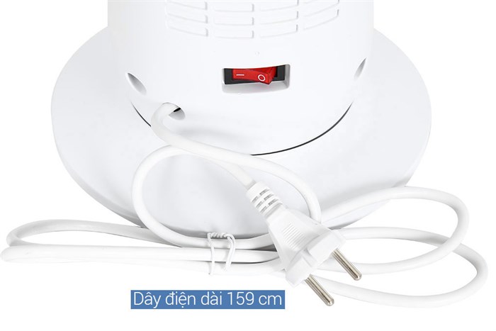 Quạt sưởi gốm ceramic Mutosi MCH-2200 Màu Trắng